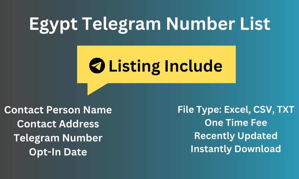Egypt telegram number list