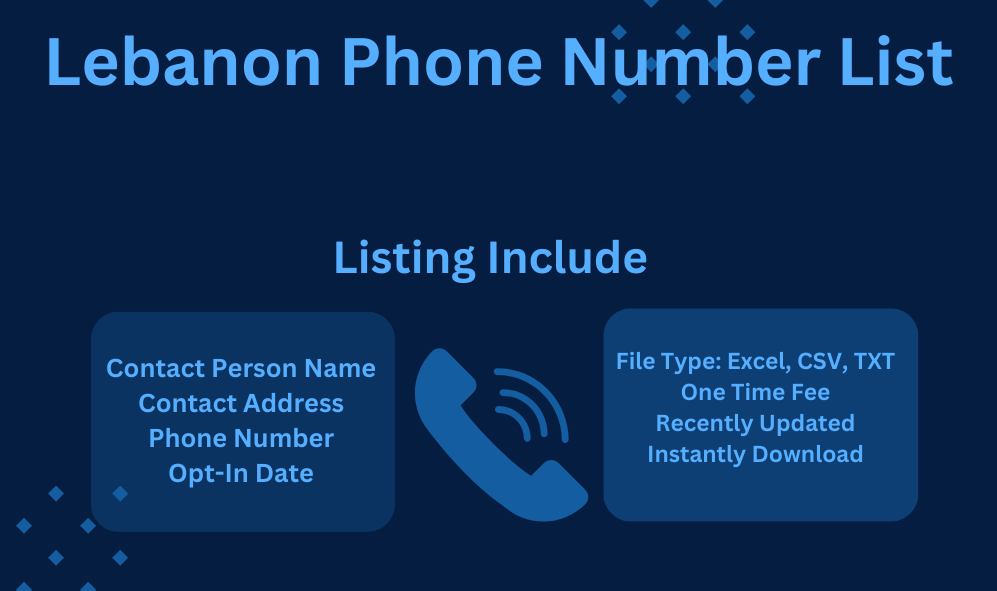 Lebanon phone number list