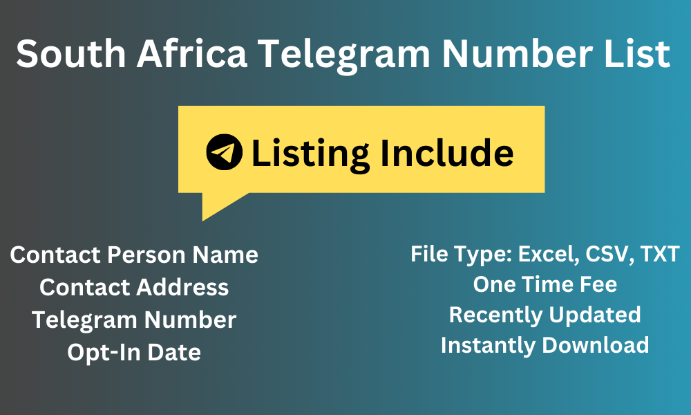 South Africa telegram number list