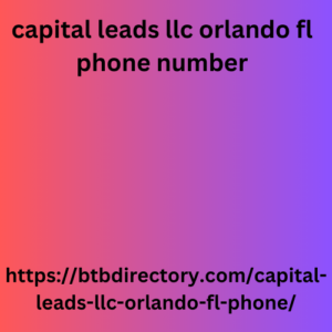 capital leads llc orlando fl phone number