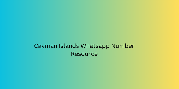 Cayman Islands Whatsapp Number Resource