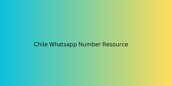 Chile Whatsapp Number Resource