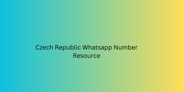 Czech Republic Whatsapp Number Resource