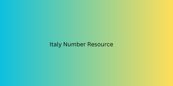 Italy Number Resource