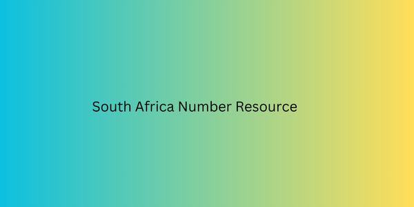 South Africa Number Resource