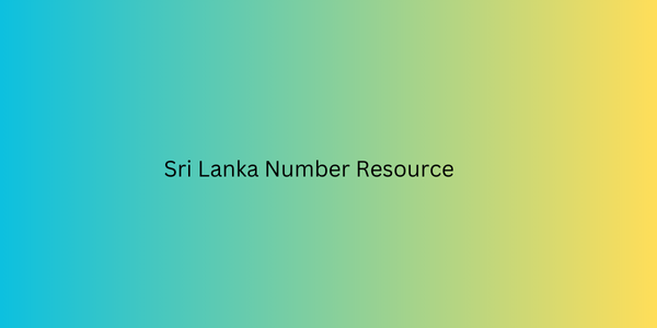 Sri Lanka Number Resource